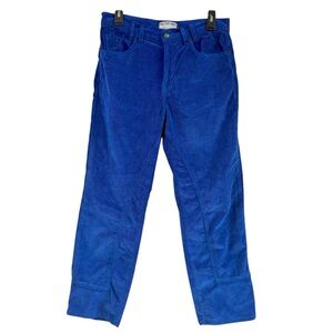Free People Risk Taker High Rise Corduroy Pants, Royal Blue, Women’s Size 28/27